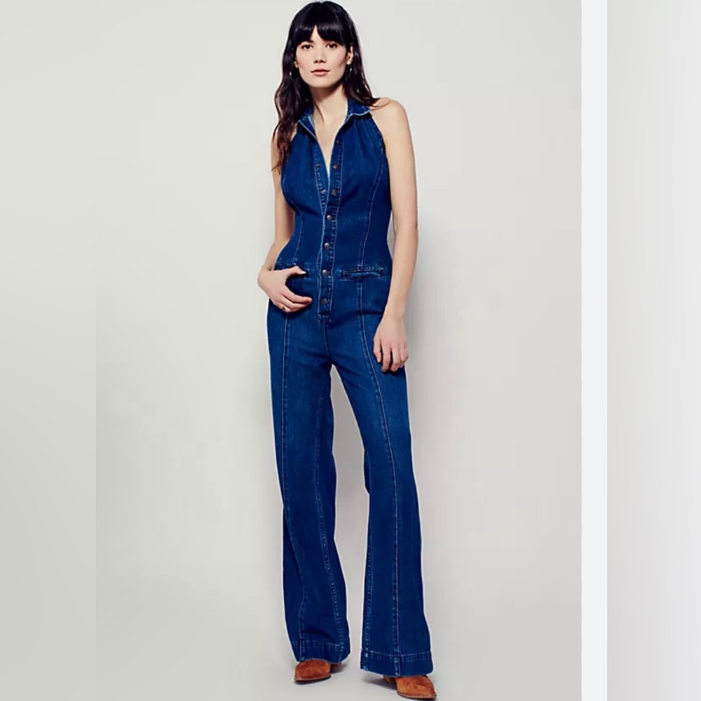 Free People Neko Flared One- Piece Jumpsuit